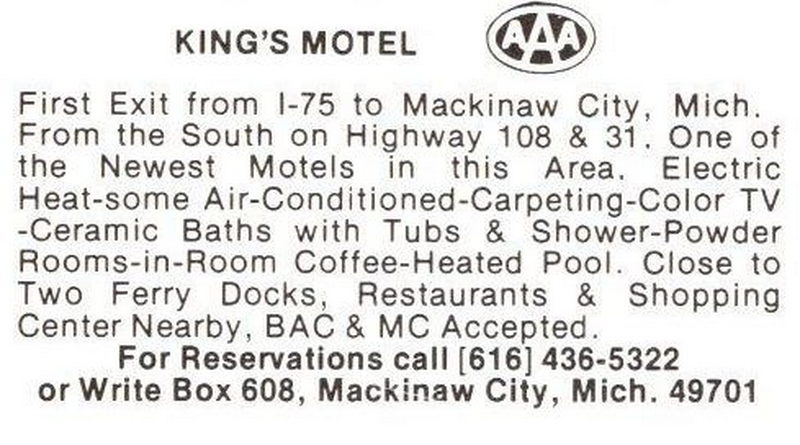 Kings Motel (Kings Inn, Kings Motel) - Vintage Postcard